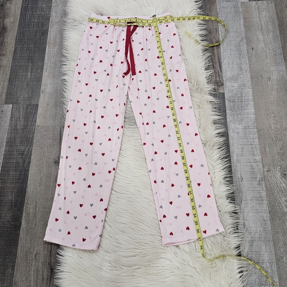 laura Ashley soft and cozy valentine heart pajamas pants new - Picture 3 of 6